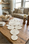 Pointy Ecru Washable Cotton Straw Rope Runner, Living Room Coffee Table Kitchen Tablecloth - 3