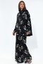 Women's Long Jacket and Top Two-Piece Set - Black 1409 - 4