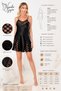 Elegant Lace and Slit Detailed Satin Nightgown - Black