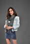Unisex Gray Denim Grinding Cotton Scarf - 5
