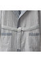 Melinda children's bathrobe %100 organic cotton muslin woven navy blue - 3
