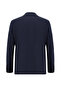7 Drop Super قصة ضيقة Extra Slim Fit مخطط بدلة بحزام خصر مطاطي K بأزرار على الجهتين - 3