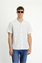 Short Sleeve Regular Fit Cotton Sports Striped Shirt