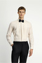 Long Sleeve Classic Pleated Linen Shirt