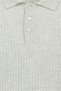 Slim Fit Striped Cotton Linen Italian Knitted Polo T-Shirt - 3
