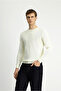 Crew Neck Regular Fit Wool Knitted Sweater - 5