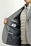 6 Drop Regular Fit Standard Cut Striped Wool Pack Classic Jacket - 7