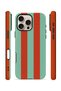iPhone 16 Pro Vorian Double Layer Case Terracotta Mint Stripe - 2