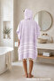 Women's Bathrobe Poncho Cotton Peshtamal Beach Towel - 2