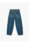 Cotton in Pocketed Denim Pants with Adjustable Waistband and Elastic Bands - 5