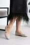 Kwa Women's Flat Shoes with Front Straps in Stony Beige Suede - 2