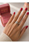 Elegant Ring with Zircon Stone and Triangle Detail |   Minimal Sparkling Stylish Design - 2