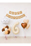 Happy Birthday Kraft White Retro Balloon Set -6-