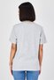 Competition Women Round Neck Short Sleeve Embroidered Logo T-Shirt, Grey - 2
