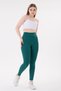 Women's Ribbed High Waist Gathering Stretchy Summer Leggings Breathable Lightweight Casual Sports Leggings - 6