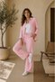 Women's Suit Set, Tissue Fabric Shirt and Pants Set - 2