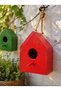 Handmade Pine Wood Birdhouse–With Varnish / Color Options–Water Resistant–Decorative Bird Nest for Garden & Balcony - 5