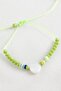 Heart Crystal Macrame Rope Bracelet - Lilac - 2