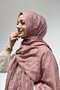 Cotton & Bamboo Powder Color Jacquard Shawl - 4