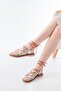 205-01 Silver Ankle Strap Orthopedic Genuine Leather Women's Sandals - 5