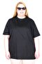 تي شيرت نسائي مقاس كبير من Mode XL Real Large Size Bıs Basic U25162 أسود
