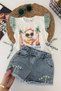 My Little One's Cute Bear Printed Glasses and Glasses Gift Summer Set for Girls - Green