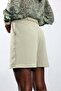 Green High Waist Fabric Shorts 010873 - 6
