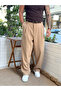 Pleated Korean Cut Trousers Cream - 4