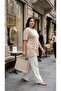 Premium Beige 30/1 Combed Cotton Single Jersey Stylish Tunic with Side Slits and Double Sleeves - 5