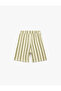 Striped Khaki Boys' Shorts 6Skb40110Tk - 5