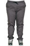 Mode XL Real Big Size Women's Pants Linen Jogger Duz Paca Milano 21913 Anthracite