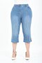 Women's Plus Size Denim Capri Regular Cut High Waist - 2