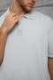 Men's T-Shirt Dp Collar Button Polo Gray Oversize Knitwear Fabric - 3