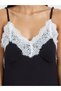 Black Contrast Lace Detail Slip Dress - 3
