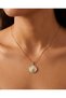 Valmora White Flower Motif Enamel and Pearl Vintage Steel Art Necklace