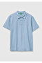 Men's Light Blue Regular Fit Short Sleeve Polo T-Shirt
