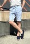 Men's, waist lace up, regular fit, Old Money Culture, cotton, linen woven shorts 24INP284 - 4