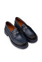 Women's Genuine Leather Navy Blue Loafers - 5