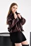 Women's Buckled Leather Oversize Relax Fit Cut