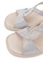 Women's Genuine Leather Beige Flat Sandals - 3