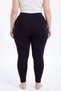 Women's Plus Size Leggings High Waist Cotton Lycra Flexible Comfortable Fit Daily Black - 5
