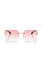 Square Gradient Women's Sunglasses with Uv400 Protection Pink Black Gold Color Plg-2125C3 - 3