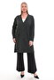 Women's Buttoned Pocketed V-Neck Casual Summer Combed Cotton Long Mother's Jacket Cardigan - 2