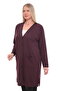 Women's Buttoned Pocketed V-Neck Casual Summer Combed Cotton Long Mother's Jacket Cardigan - 3