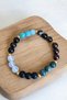 Scorpio zodiac bracelet (apatite stone, moon stone, blood stone, obsidian, onyx stone, carnelian stone, eye agate stone) - 3