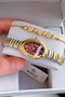 Premium Oval Case Women's Wristwatch Steel Band Japanese Movement Gift with Special Box Hmby2062C1