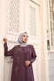 Plus Size Leaf Stone Decorated Mother's Dress - 5