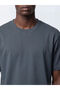 Indigo Loose Fit Basic Thick T-Shirt - 6