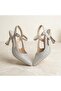 (Öz Maçan) Women's Closed Toe Heeled Shoes Silver