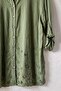 Khaki Round Neck 3/4 Sleeve Buttoned Slit 3D Embroidered Casual Cotton Woven Blouse 73 61 - 2